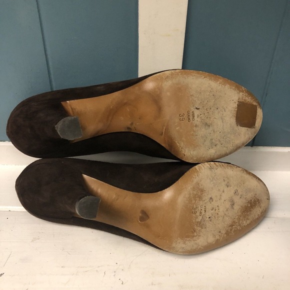 Moschino Cheap and Chic Womens Brown Suede Bow Accents Heels Shoes Bow US 8 / 39 - Picture 7 of 10